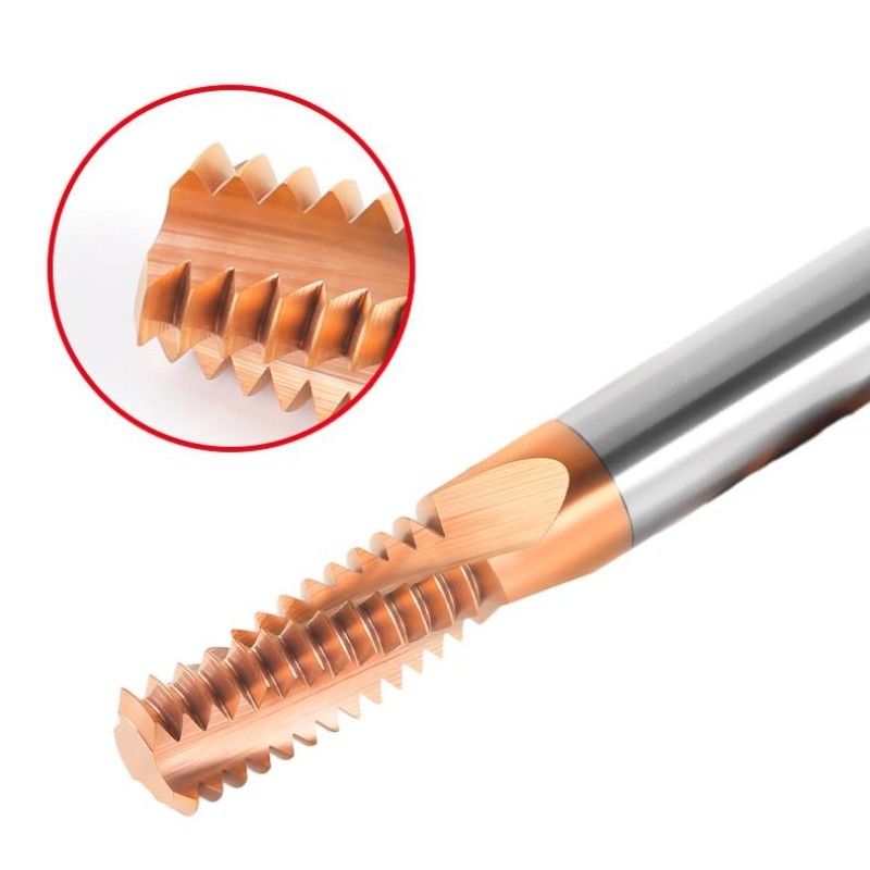 เครื่อง CNC เต็มฟัน threading ปลายมิลล์ 4 ฟลอยต์สําหรับอลูมิเนียมและเหล็ก