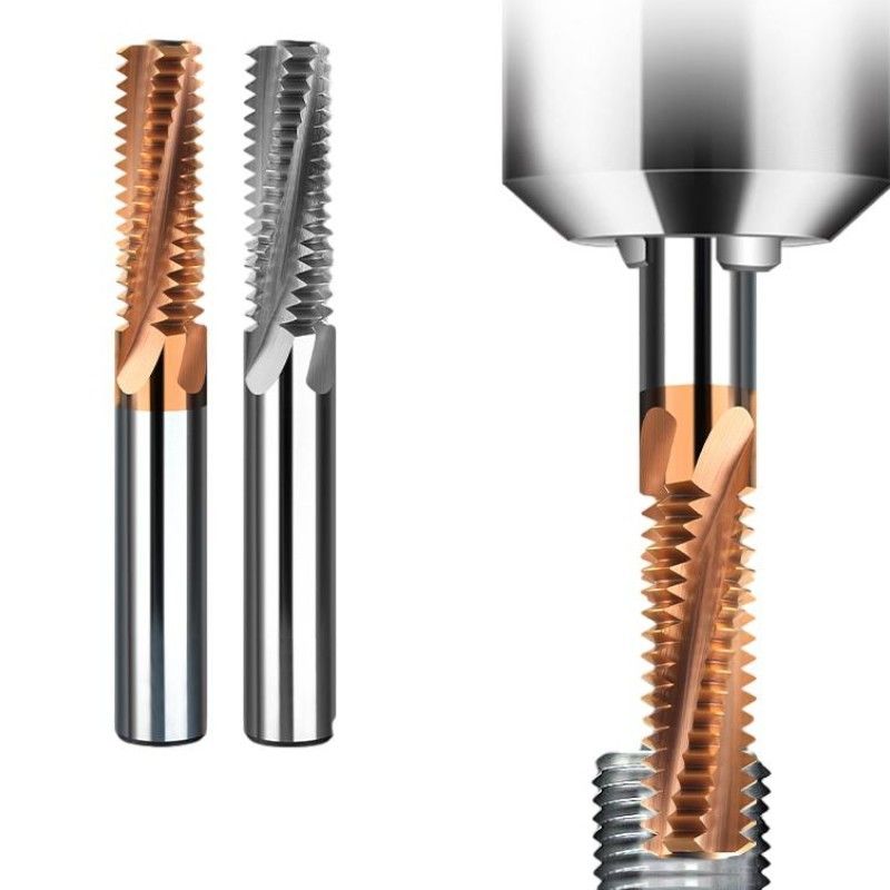 เครื่อง CNC เต็มฟัน threading ปลายมิลล์ 4 ฟลอยต์สําหรับอลูมิเนียมและเหล็ก
