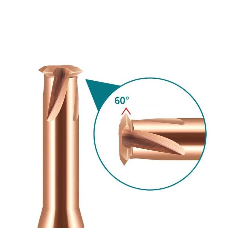 CNC ฟันเดียว threading ปลายโรงงานคาร์ไบดแข็ง 4 ฟลอยต์สําหรับเหล็กเหล็ก