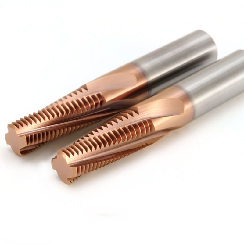 เครื่องตัดการบดเส้นคาร์ไบด์ 3/8 BSPT RC 55 องศาด้วยทองแดง Nano Coating
