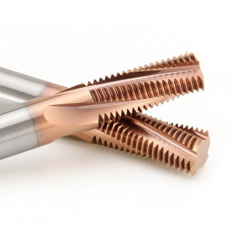 เครื่องตัดการบดเส้นคาร์ไบด์ 3/8 BSPT RC 55 องศาด้วยทองแดง Nano Coating