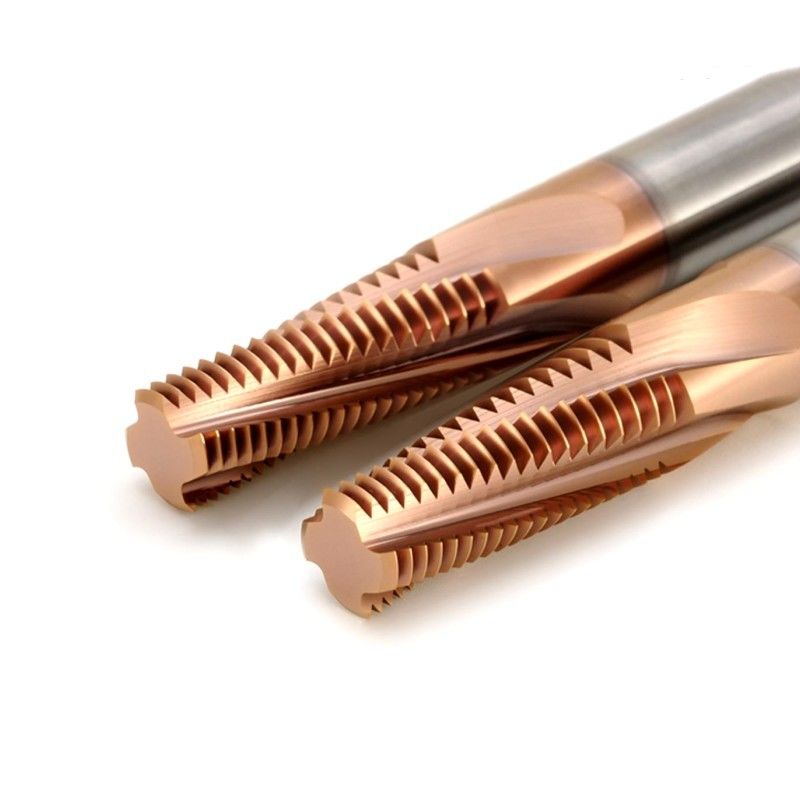 เครื่องตัดการบดเส้นคาร์ไบด์ 3/8 BSPT RC 55 องศาด้วยทองแดง Nano Coating