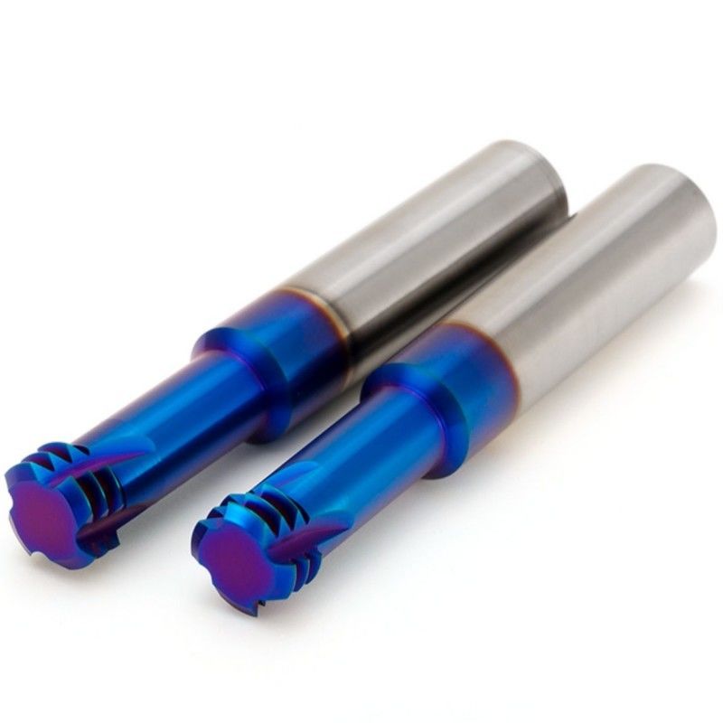 HRC68 องศา threading ปลาย Mill Cutter เมทริก ISO สามฟันสําหรับ CNC การแปรรูป