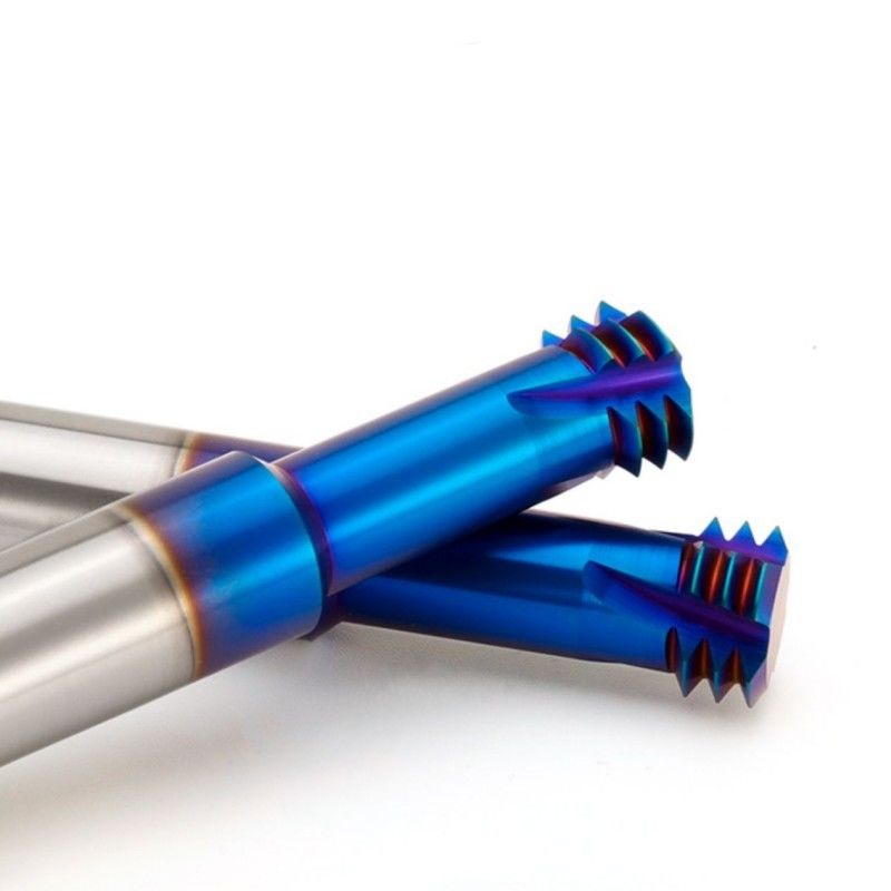 HRC68 องศา threading ปลาย Mill Cutter เมทริก ISO สามฟันสําหรับ CNC การแปรรูป