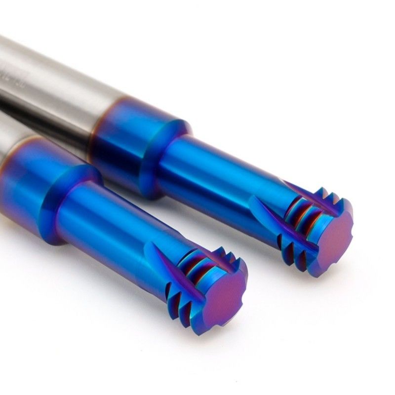 HRC68 องศา threading ปลาย Mill Cutter เมทริก ISO สามฟันสําหรับ CNC การแปรรูป