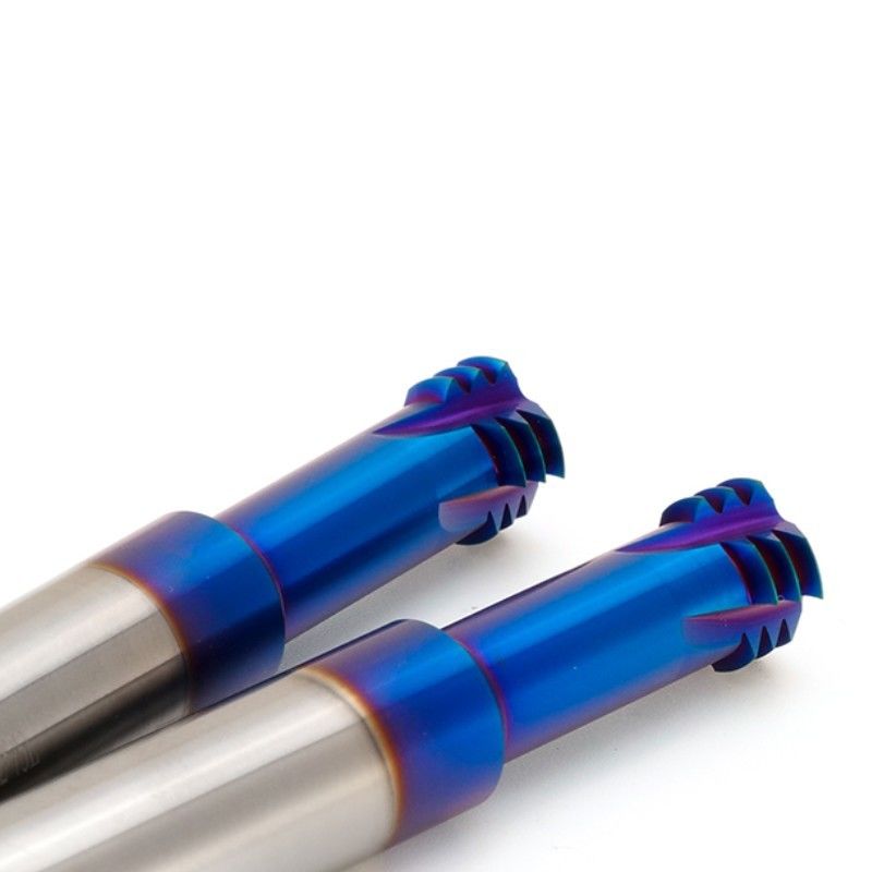 HRC68 องศา threading ปลาย Mill Cutter เมทริก ISO สามฟันสําหรับ CNC การแปรรูป