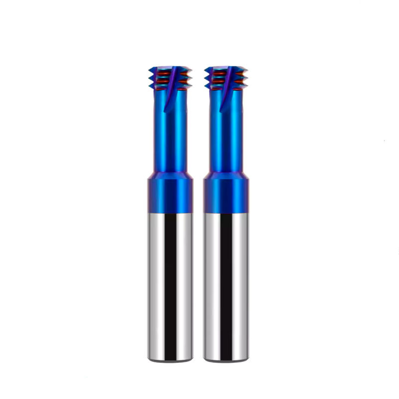 HRC68 องศา threading ปลาย Mill Cutter เมทริก ISO สามฟันสําหรับ CNC การแปรรูป