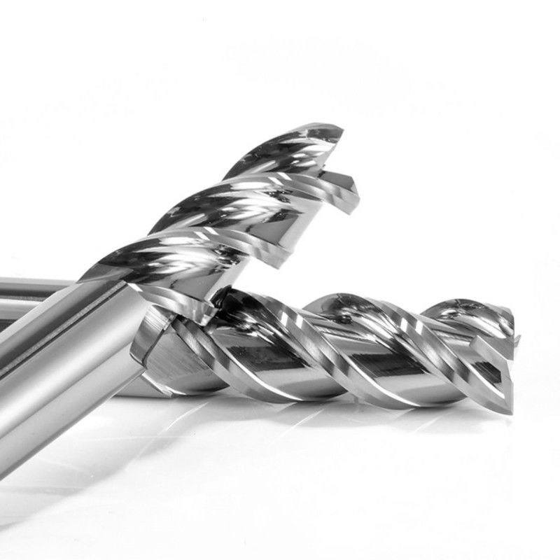 3 ฟลอยท์ Flat End Mill Cutter กระจกเลือง ไม่เคลือบสําหรับการแปรรูปอลูมิเนียม