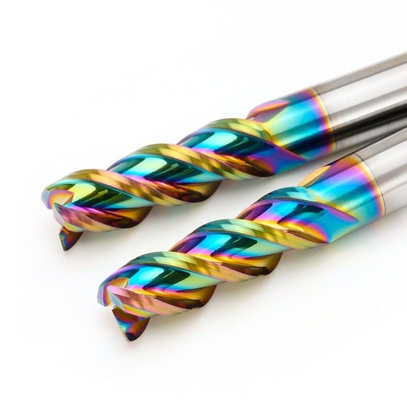 อลูมิเนียมคาร์ไบด์ปลาย Mill DLC กระจกโพลแลนช์ Nano Coating 3 ฟลอยต์สําหรับ CNC Machining
