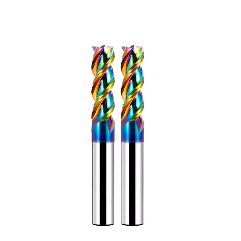 อลูมิเนียมคาร์ไบด์ปลาย Mill DLC กระจกโพลแลนช์ Nano Coating 3 ฟลอยต์สําหรับ CNC Machining