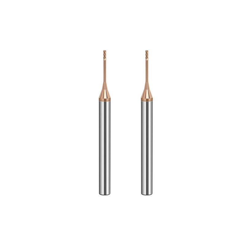 Tungsten Micro Diameter End Mill With 0.2mm Cutting Edge 2.5mm ความยาวของฟลอยต์