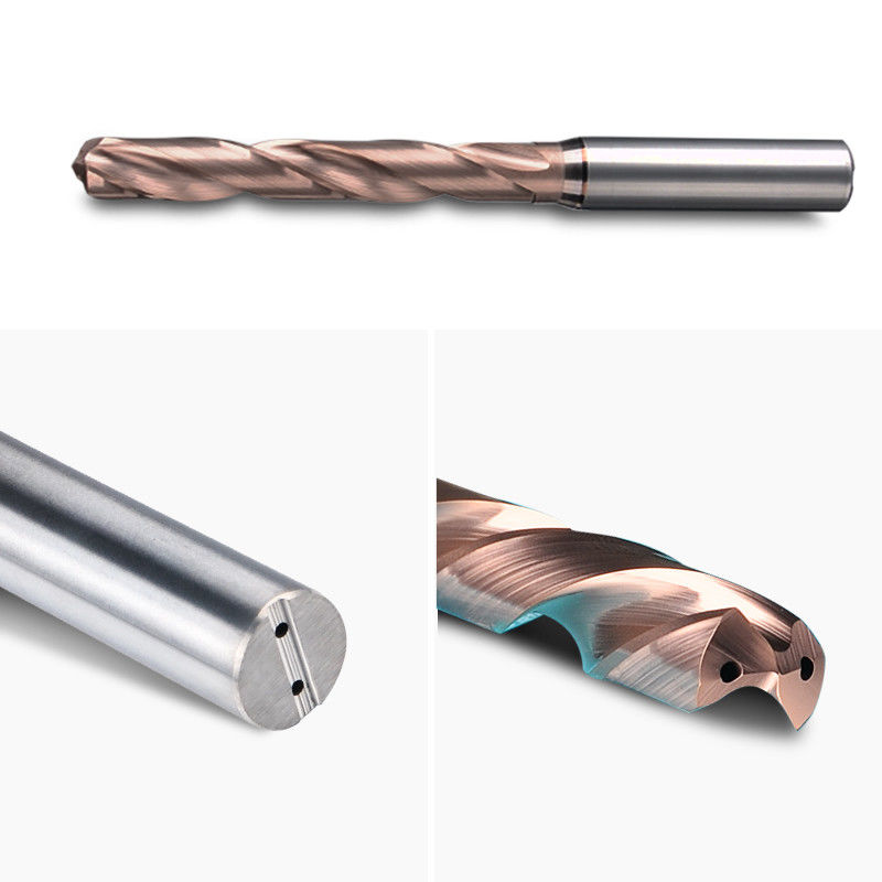เครื่องเจาะน้ําเย็นภายใน Carbide Insight การตัดเครื่องมือ DIN 3XD ขั้นตอนเจาะสําหรับสแตนเลส